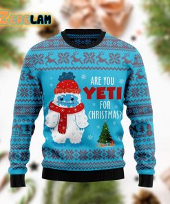 Are You Yeti For Christmas Blue Ugly Sweater