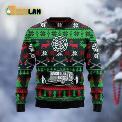 Awesome Firefighter Ugly Sweater Best Gift For Christmas