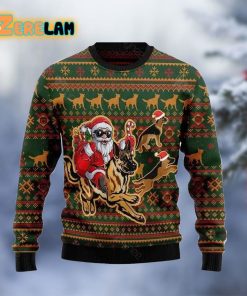 Awesome German Shepherd Santa Claus Ugly Sweater