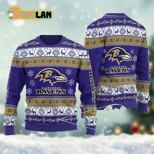 Ravens Christmas Ugly Sweater For Unisex