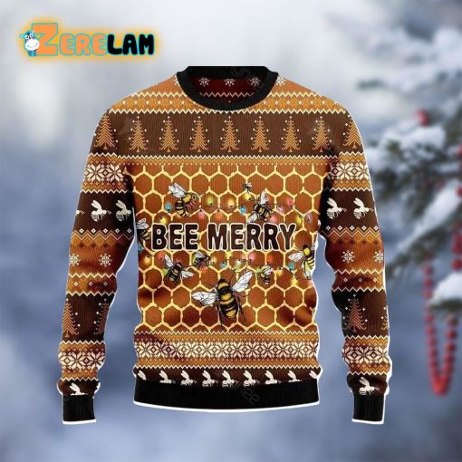 Bee Merry Christmas Funny Ugly Sweater