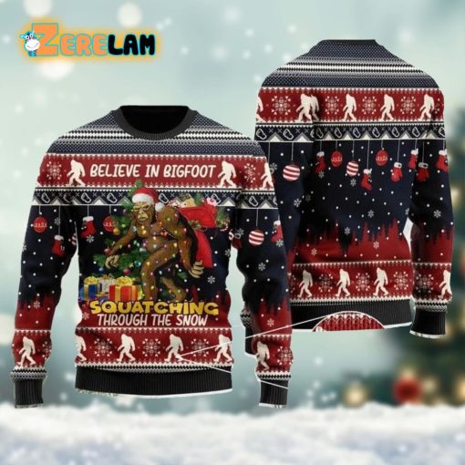 Bigfoot Lover Christmas Ugly Sweater