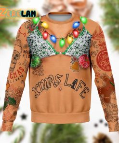 Bikini Xmas Life Tattoo Christmas Ugly Sweater