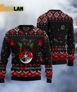 Black Cat Christmas Ugly Sweater For Unisex
