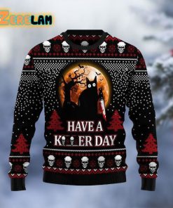 Black Cat Funny Have Day Halloween Ugly Sweater