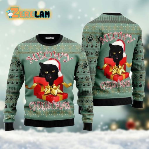 Black Cat Gift Christmas Ugly Sweater
