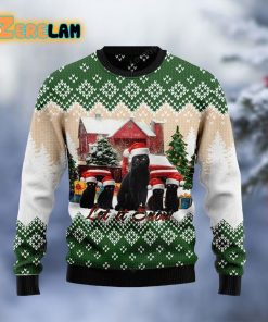 Black Cat Let It Snow 3d Meowy Christmas Ugly Sweater