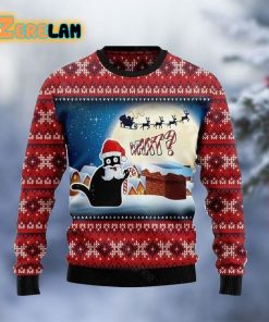 Black Cat What Chimney Ugly Sweater