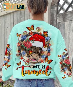 Can’t Be Tamed Highland Cow Christmas Sweatshirt