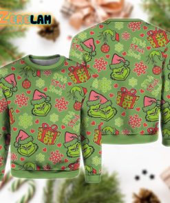 Casual Grnch Stink Stank Stunk Contrast Printed Ugly Sweater