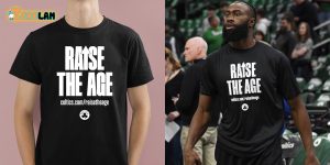 Celtics players wore Raise the Age shirts