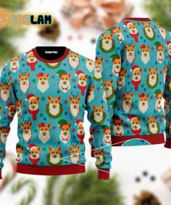 Corgi Snow Dog Ugly Sweater For Men Women