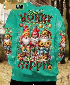 Don’t Worry Be Hippie Gnome Christmas Sweatshirt