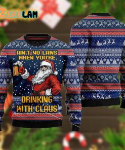 Drinking With Claus Ugly Sweater For Men Women