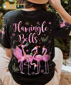 Flamingle Bells Christmas T-shirt