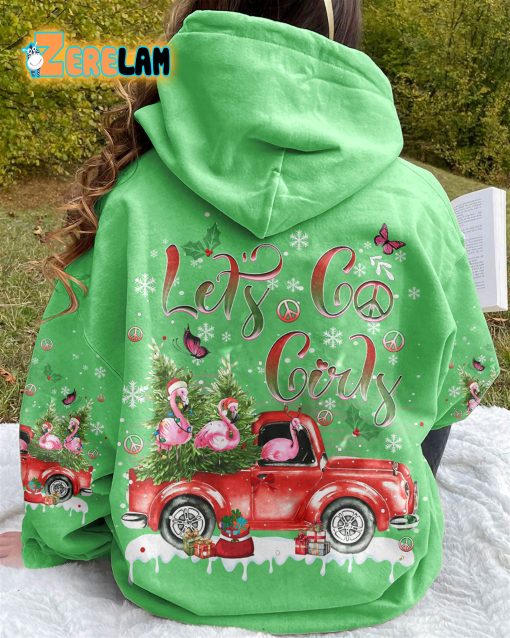 Flamingo Let’s Go Girls Christmas Hoodie