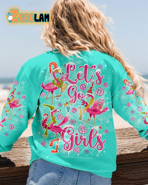 Flamingo Let’s Go Girls Christmas Sweatshirt