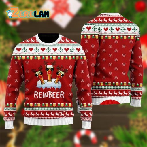 Funny Reinbeer Christmas Ugly Sweater