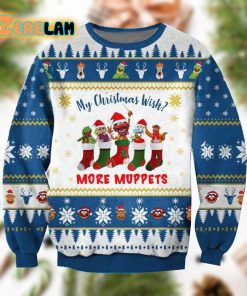 Funny Wish More Muppets Christmas 3D Ugly Sweater