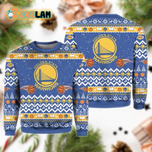 Golden Warriors Christmas Ugly Sweater