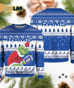 Grnch Rams Christmas Ugly Sweater