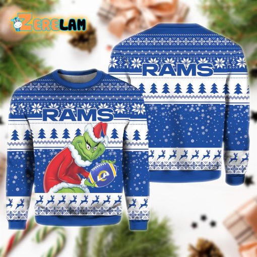 Grnch Rams Christmas Ugly Sweater