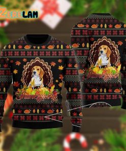 Happy Thanksgiving Funny Beagle Dog Ugly Sweater