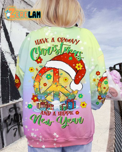 Have A Groovy Christmas And A Hippie New Year Peace Sweatshirt