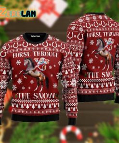 Horse Through The Snow Ugly Sweater