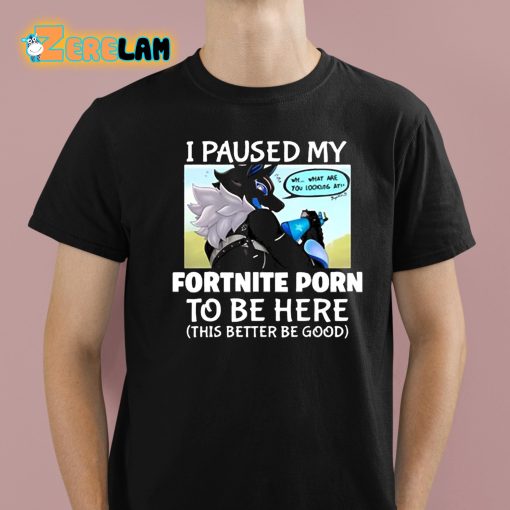 I Pause My Fortnite Porn To Be Here This Better Be Good Shirt