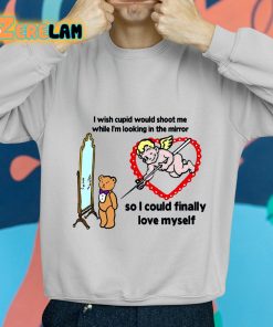 I Wish Cupid Would Shoot Me While Im Looking In The Mirror So I could Finally Love Myself Shirt grey 2 1