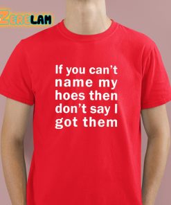 If You Can't Name My Hoes Then Dont Say I Got Them Shirt