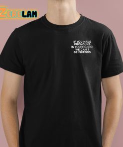 If You Have Pronouns In Your Ig Bio We Can't Be Friends Shirt