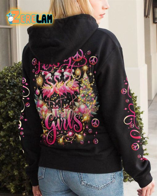 Let’s Go Girls Flamingo Christmas Hoodie