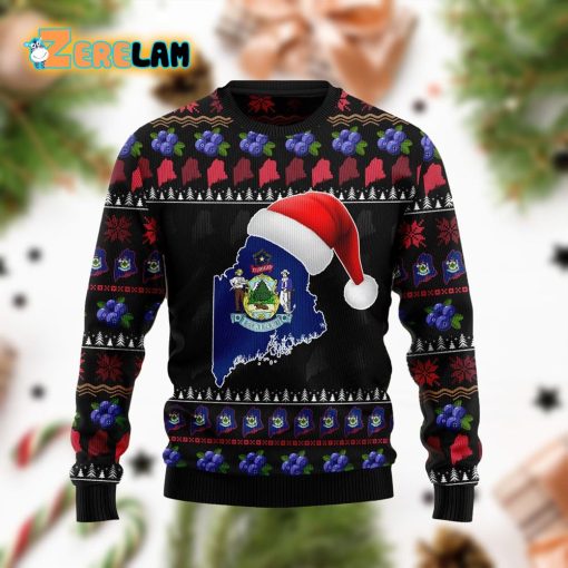 Maine Christmas Funny Ugly Sweater