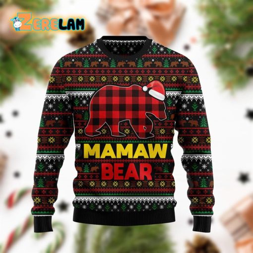 Mamaw Bear Christmas Funny Ugly Sweater