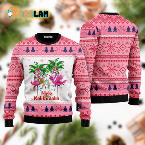 Mele Kalikimaka Flamingo Christmas Ugly Sweater