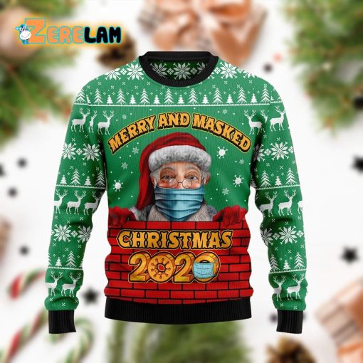 Merry And Masked Christmas 2020 Funny Ugly Sweater