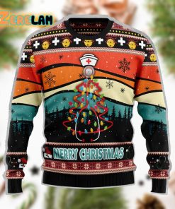 Merry Christmas Nurse Funny Vintage Colors Ugly Sweater