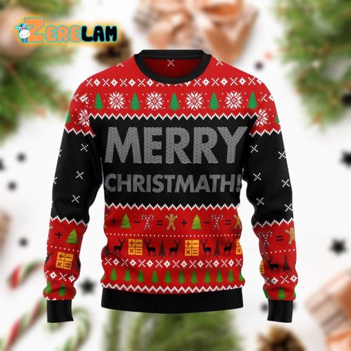 Merry Christmath Red And Black Funny Ugly Sweater