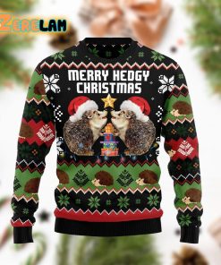 Merry Hedgy Christmas Funny Ugly Sweater For Men And Women