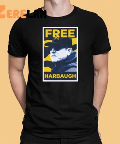 Michigan Player Wearing Free Harbaugh Shirt