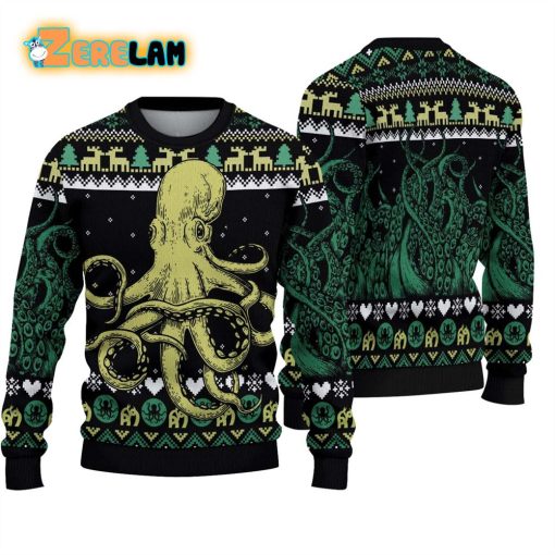 Octopus Cool Christmas Ugly Sweater