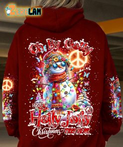Oh By Golly Have A Holly Jolly Christmas This Year Dark Red Hoodie