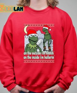 On The Outside Im Hootin On The Inside Im Hollerin Christmas Shirt 5 1