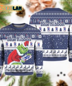 Pabst Blue Ribbon Grnch Ugly Sweater