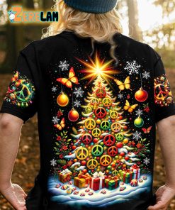 Peace Tree Christmas T-shirt