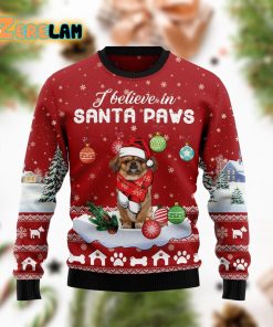 Pekingese I Believe In Santa Paws Funny Ugly Sweater