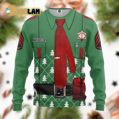 Personalized 3d Police Ugly Sweater Best Gift For Christmas
