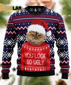Photo Inserted You Are So Ugly Christmas Blue Ugly Sweater